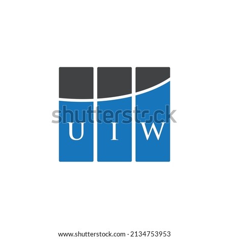 UIW letter logo design on white background. UIW creative initials letter logo concept. UIW letter design.
