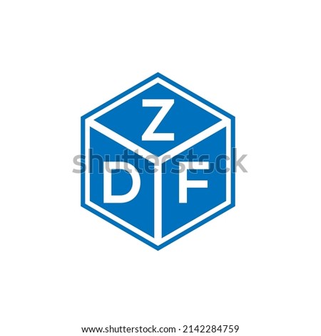 ZDF letter logo design on white background. ZDF creative initials letter logo concept. ZDF letter design.
