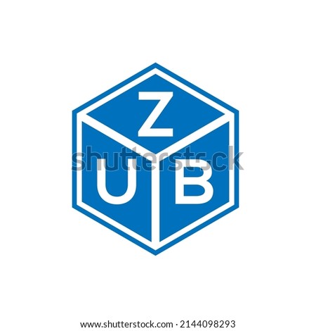 ZUB letter logo design on white background. ZUB creative initials letter logo concept. ZUB letter design.
