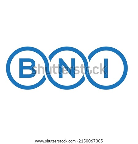 BNI letter logo design on white background. BNI creative initials letter logo concept. BNI letter design.
