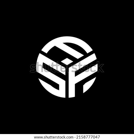 FSF letter logo design on black background. FSF creative initials letter logo concept. FSF letter design.
