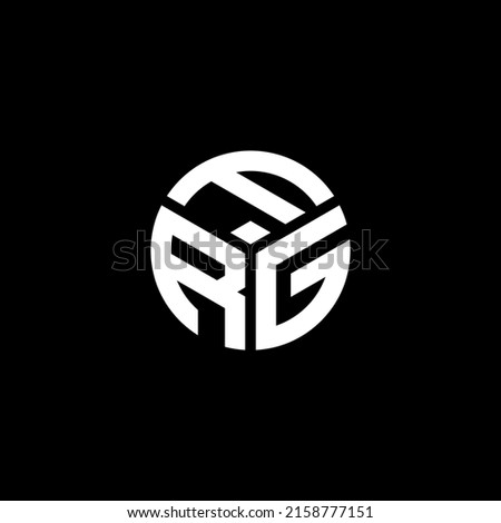 FRG letter logo design on black background. FRG creative initials letter logo concept. FRG letter design.
