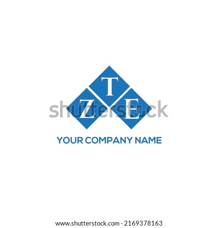 ZTE letter logo design on white background. ZTE creative initials letter logo concept. ZTE letter design.
