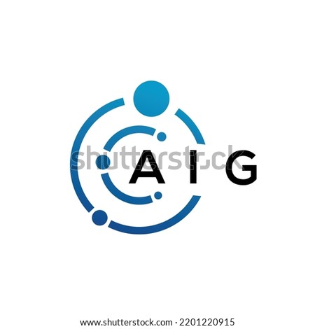 AIG letter logo design on black background. AIG creative initials letter logo concept. AIG letter design.