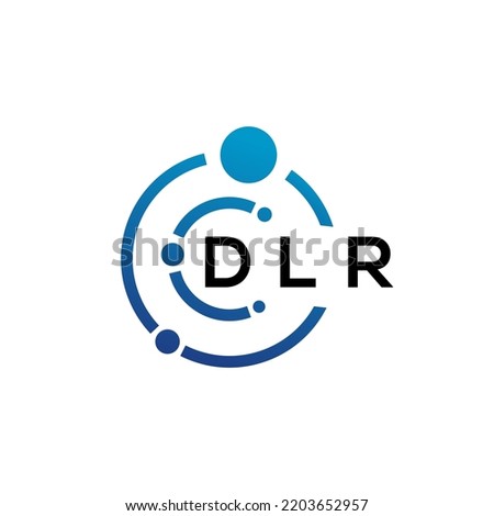 DLR letter logo design on  white background. DLR creative initials letter logo concept. DLR letter design.