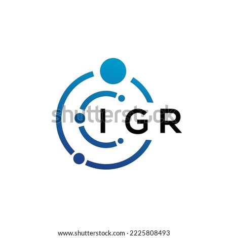 IGR letter technology logo design on white background. IGR creative initials letter IT logo concept. IGR letter design.