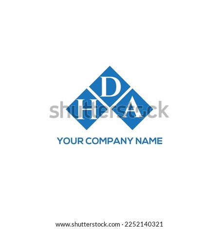 HDA letter logo design on BLACK background. HDA creative initials letter logo concept. HDA letter design.
