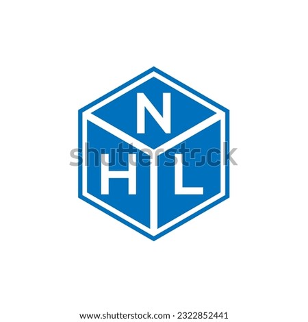 NHL letter logo design on black background. NHL creative initials letter logo concept. NHL letter design.
