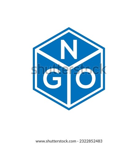 NGO letter logo design on black background. NGO creative initials letter logo concept. NGO letter design.
