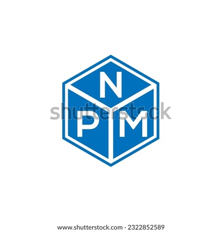 NPM letter logo design on black background. NPM creative initials letter logo concept. NPM letter design.
