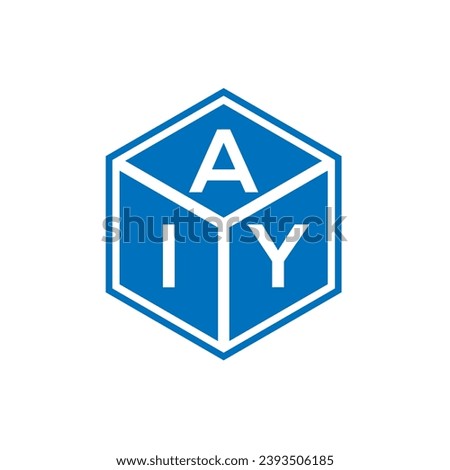 AIY letter logo design on black background. AIY creative initials letter logo concept. AIY letter design.
