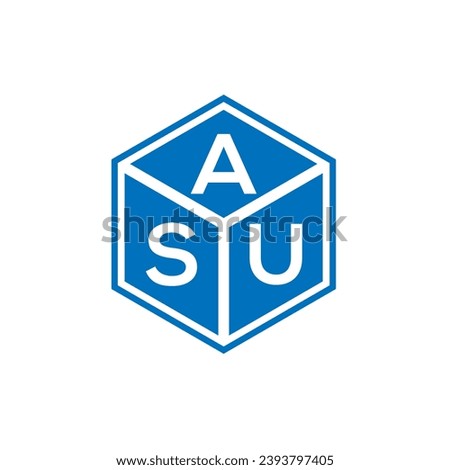 ASU letter logo design on black background. ASU creative initials letter logo concept. ASU letter design.

