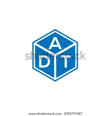 ADT letter logo design on black background. ADT creative initials letter logo concept. ADT letter design.
