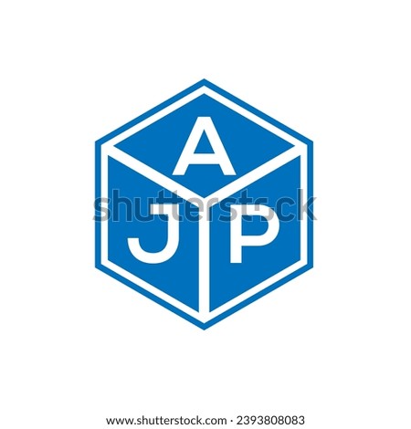 AJP letter logo design on black background. AJP creative initials letter logo concept. AJP letter design.
