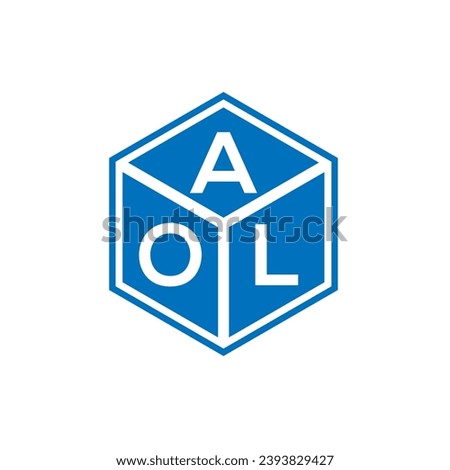 AOL letter logo design on black background. AOL creative initials letter logo concept. AOL letter design.

