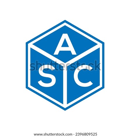 ASC letter logo design on black background. ASC creative initials letter logo concept. ASC letter design.
