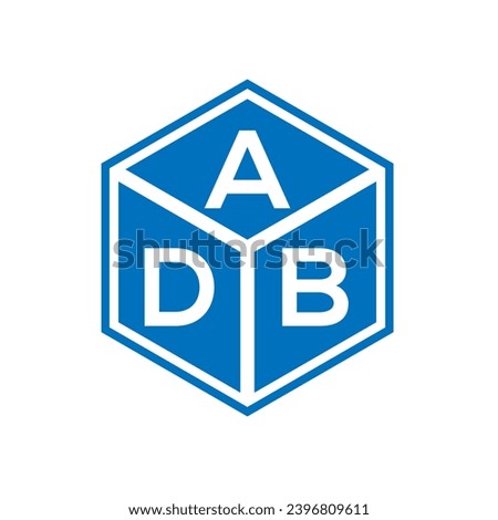ADB letter logo design on black background. ADB creative initials letter logo concept. ADB letter design.
