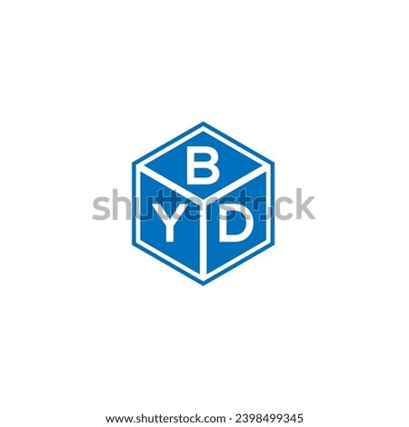 BYD letter logo design on black background. BYD creative initials letter logo concept. BYD letter design.
