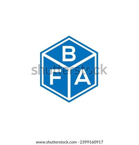 BFA letter logo design on black background. BFA creative initials letter logo concept. BFA letter design.
