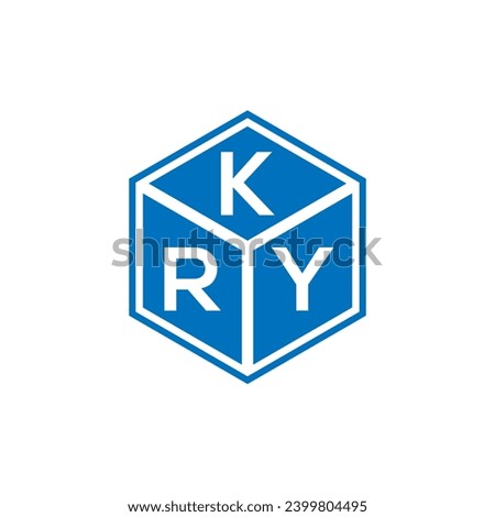 KRY letter logo design on black background. KRY creative initials letter logo concept. KRY letter design.
