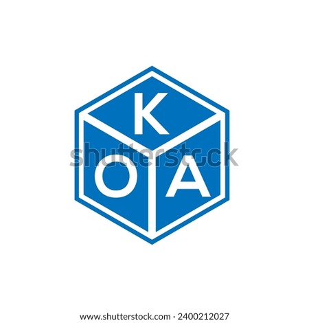KOA letter logo design on black background. KOA creative initials letter logo concept. KOA letter design.
