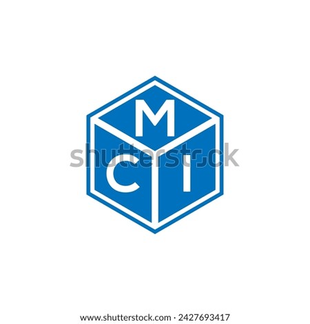 MCI letter logo design on black background. MCI creative initials letter logo concept. MCI letter design.
