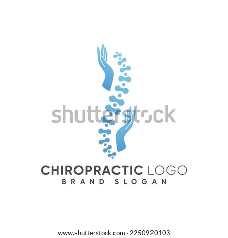 Chiropractic logo with modern design premium vector