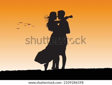 Couple. Beautiful Couple. Romantic scene with a couple. Valentine's day, Stock fotó © 