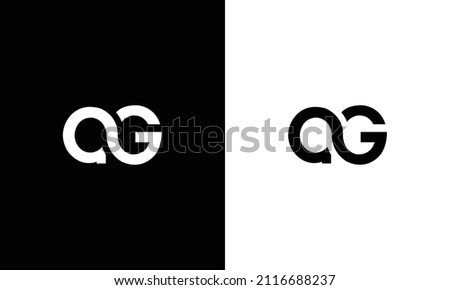 Creative AG Business logo Vector template. Simple AG Letter logo. Initial AG font type logo. 商業照片 © 