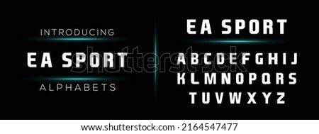 EA SPORT, Sports minimal tech font letter set. Luxury vector typeface for company. Modern gaming fonts logo design.