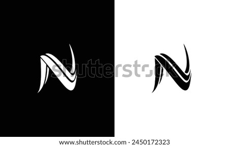 N logo letter design on luxury background. NN logo monogram initials letter concept. N, NN icon logo design