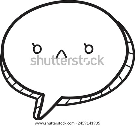 A cartoon face with a mouth that looks like it's frowning. The eyes are closed and the mouth is open