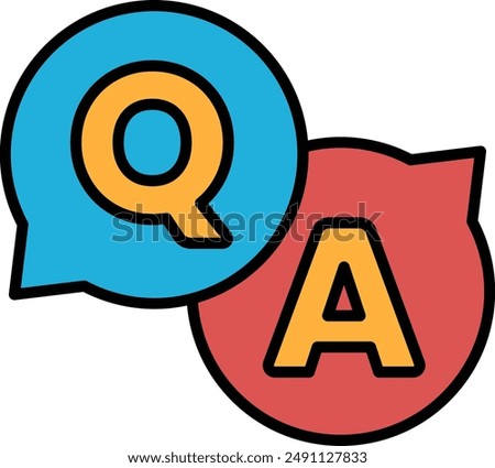 A black and white logo with a Q and A on it. The Q is on the left and the A is on the right