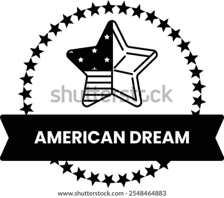 American dream is a logo that has a star and the word American dream