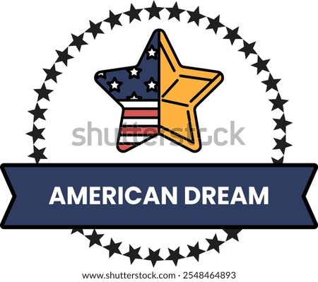 American dream is a logo that has a star and the word American dream