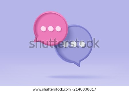 3D hashtag search link symbol on social media notification icon isolated on purple background. Comments thread mention or user reply sign with social media. 3d hashtag on vector render illustration
