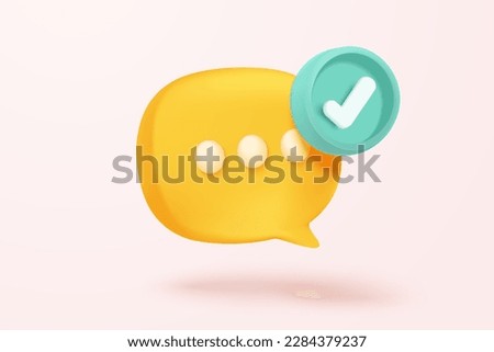 3D speech bubbles sign on social media 3d icon isolated on background. Comments thread mention or user reply sign with social media. 3d speech bubbles icon vector with shadow render illustration