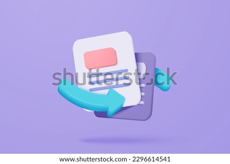 3D media data with video and photo gallery library. Searching image and video files in database. Document management soft, document form, compound docs concept. 3d file icon vector render illustration
