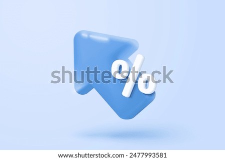 3D stock trading graph in market on background. Sell and buy money cash and exchange with finance business concept, earning investment. 3d bank trading vector icon for investment render illustration