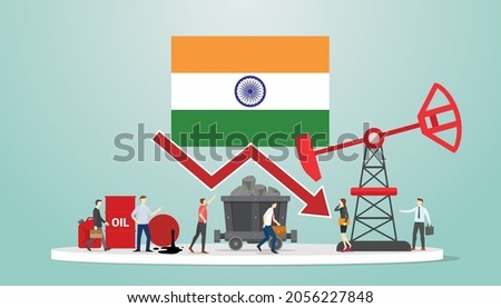 india energy crisis coal stock with modern flat style