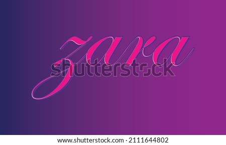 Letter zara name logo abstract monogram vector logo template