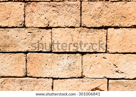 orange brick wall surface background texture