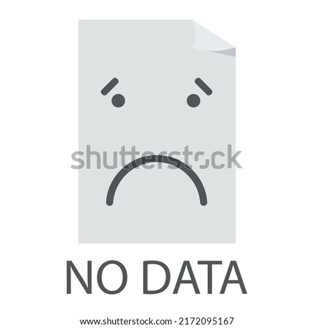 document without data with a sad face