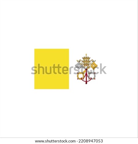 Holy See flag icon flat style design. Holy See flag vector illustration. isolated on white background.