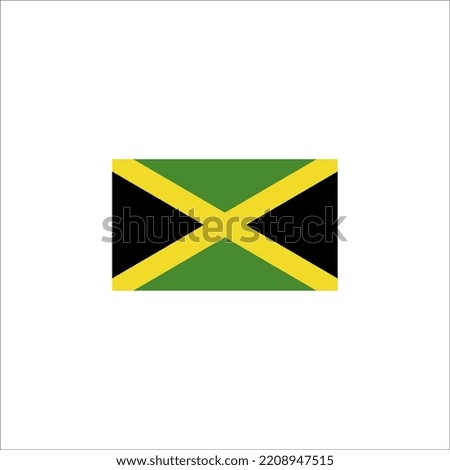 Jamaica flag icon flat style design. Jamaica flag vector illustration. isolated on white background.