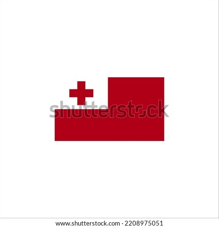 Tonga flag icon flat style design. Tonga flag vector illustration. isolated on white background.