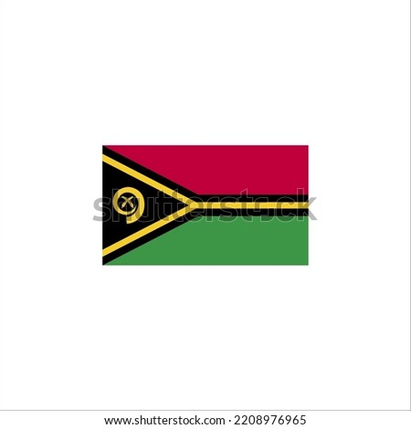 Vanuatu flag icon flat style design. Vanuatu flag vector illustration. isolated on white background.