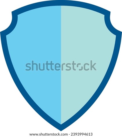 Two Half Tone Color Shield Icon