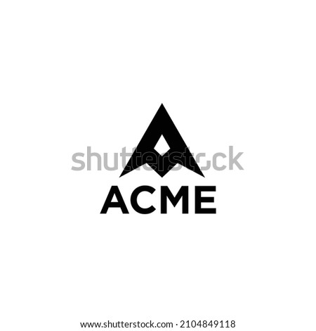 Letter A initial logo design, acme illustration vector symbol icon