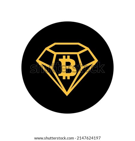 Vector Bitcoin Diamond (BCD) digital cryptocurrency logo. Bitcoin Diamond (BCD) icon. Vector illustration isolated on white background.
